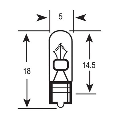 Ring Bulb 12V 1.2W Wedge Base W2 (Pk 10)