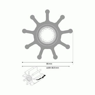 Johnson 09-802B Impeller Kit for F9 Pumps (Neoprene)