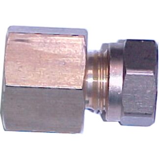 AG Brass Female Stud Coupling 12mm x 1/2" BSP