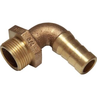 AG Bronze 90 Degree Hose Tail (3/4" BSP Male to 19mm Hose)