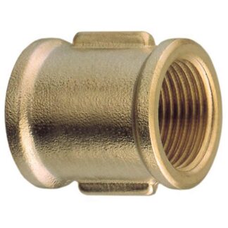 Brass Equal Socket (Female Ports / 1/8" BSP)