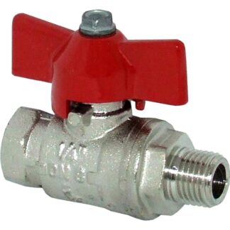 AG Brass Tee Handle Ball Valve (Male-Female / 1/4" BSP)