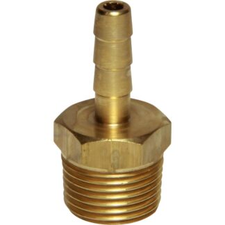 AG Brass Straight Hose Tail (3/8" BSPT Male to 6mm Hose)
