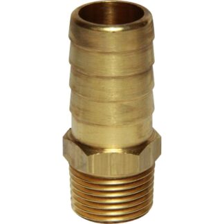 AG Brass Straight Hose Tail (3/8" BSPT Male to 16mm Hose)