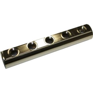 AG 1-1/4" BSP Brass Manifold 5x 1/2" Female Spurs