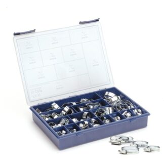 JCS Hi-Grip Assorted Box of Mild Steel Hose Clips (Pack of 135)