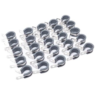 JCS M6 Rubber Lined P Clips 16mm Stainless Steel 304 (Pack of 25)