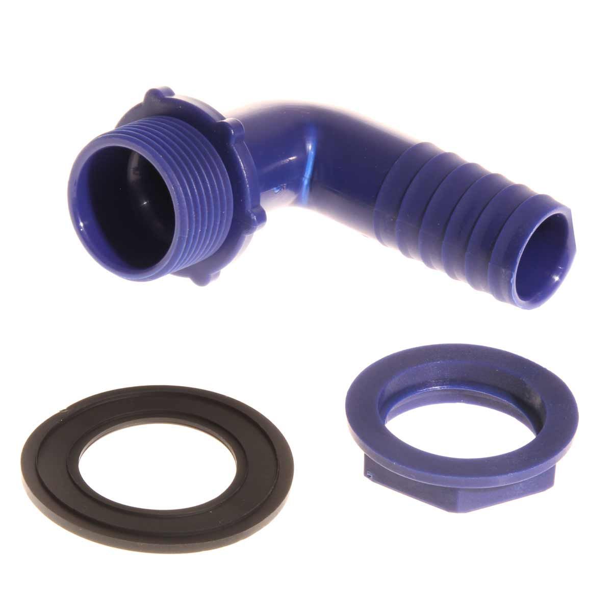 Plastic 20mm Angled Connector 3/4" BSP (Pack of 10)