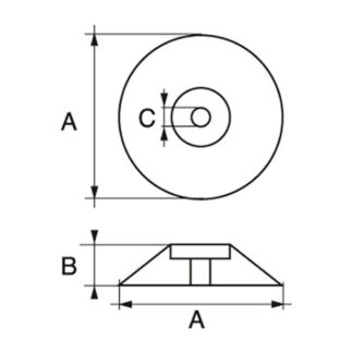 AG Zinc Flange Anode 50mm OD
