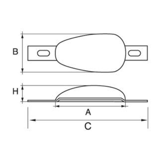 Flat Anode Bolt On Zinc 1kg
