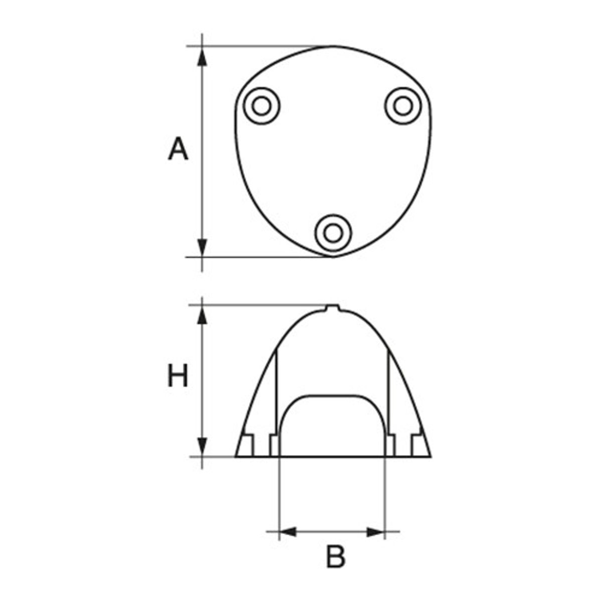 AG Max Prop Dome Anode 46mm ID