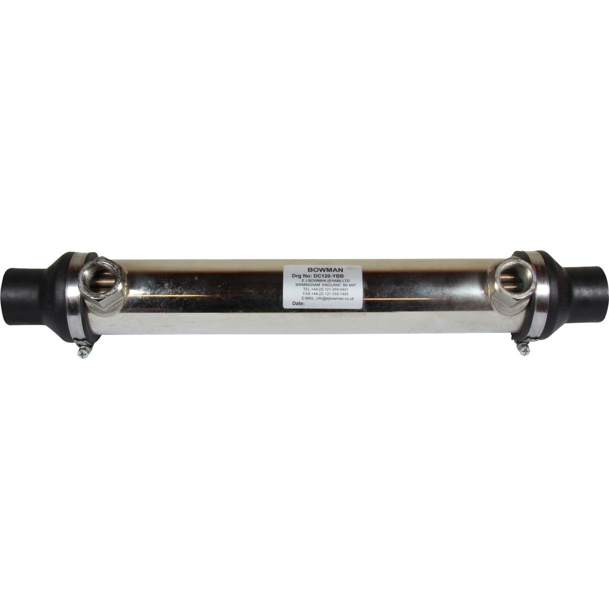 Bowman DC120 Oil Cooler (107HP / 1/2" BSP Oil / 28mm ID Water)