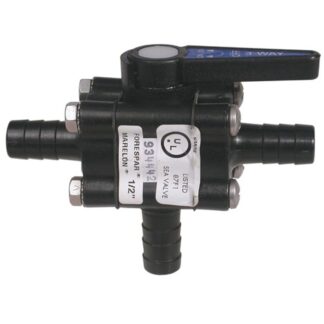 Forespar 3-Way Ball Valve with Lever Handle (3/4" Hose Tails)