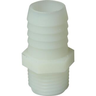 AG Plastic Straight Hose Tail (1/2" NPT Male to 19mm Hose)