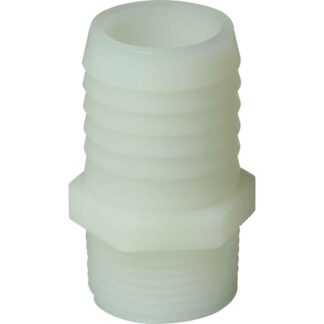 AG Plastic Straight Hose Tail (3/4" NPT Male to 25mm Hose)