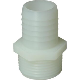 AG Plastic Straight Hose Tail (1" NPT Male to 25mm Hose)