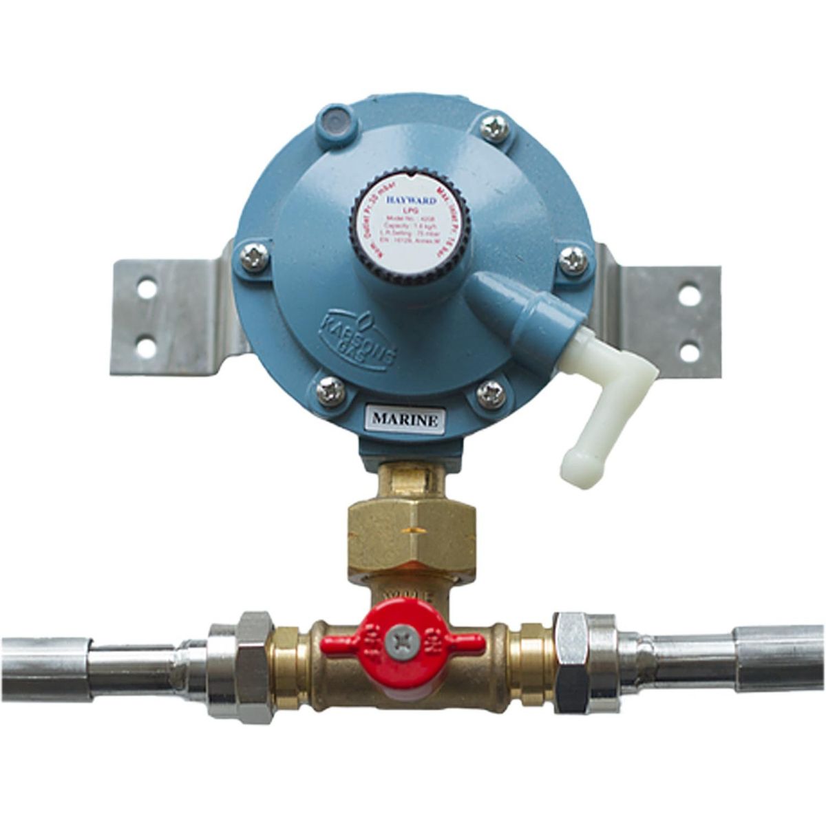 GasBOAT 4408/SS Gas Regulator and Changeover Kit (2 x M20 Threads)