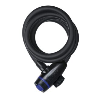 Oxford Self-Coiling Tensile Steel Cable Lock (12mm x 1800mm / Smoke)