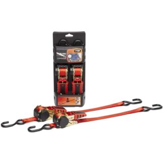 Jumbo Ratchet Tie Down 1.83m Red Pair