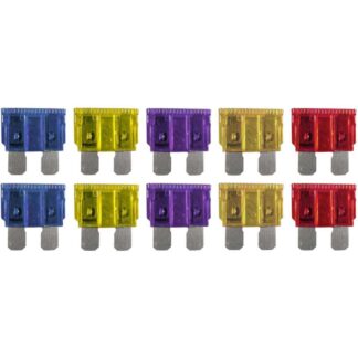 W4 Mixed Blade Fuses (3A, 5A, 10A, 15A & 20A / Pack of 10)