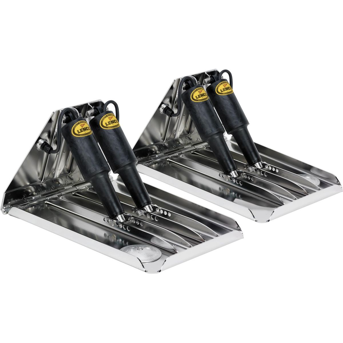 Lenco XD Performance Trim Tab Kit 12V (24" x 14" / Polished / Dual)