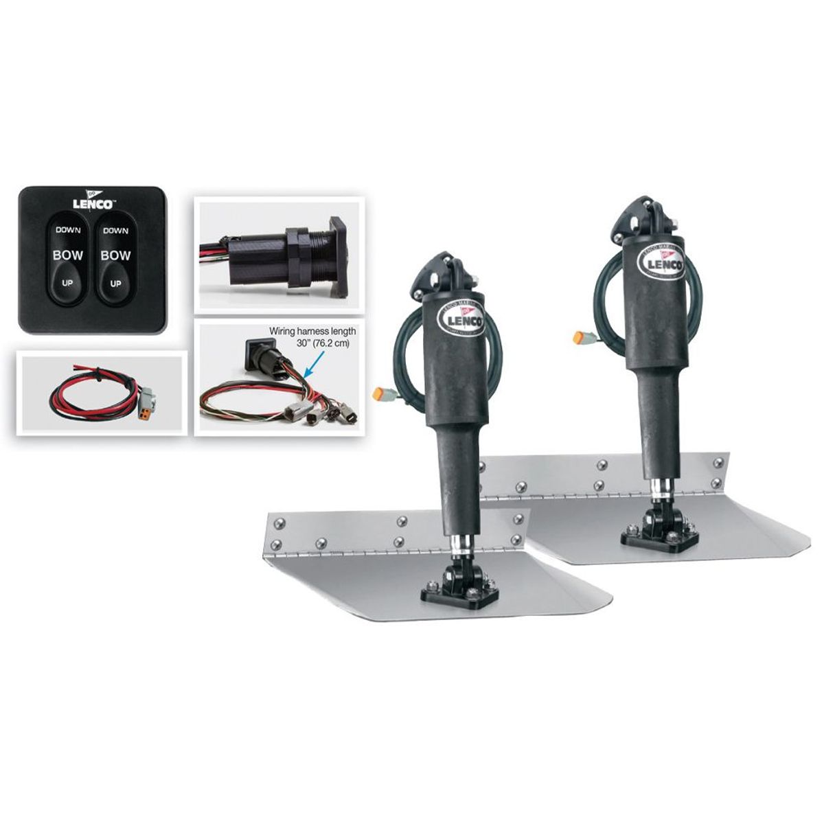 Lenco Trim Tab Kit with Standard Switch (Standard Mount / 9" x 12")