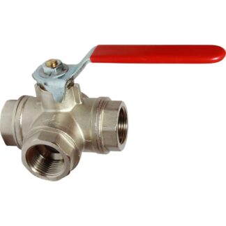 Maestrini Brass Reduced Passage L Port Valve (1" BSP)