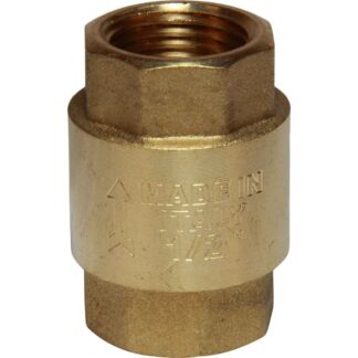Maestrini Brass Inline Spring Check Valve (Female / 1/2" BSP)