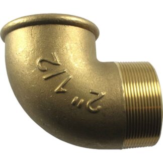 Maestrini Brass Compact 90ø Elbow (2-1/2" BSPT Male / BSP Female)