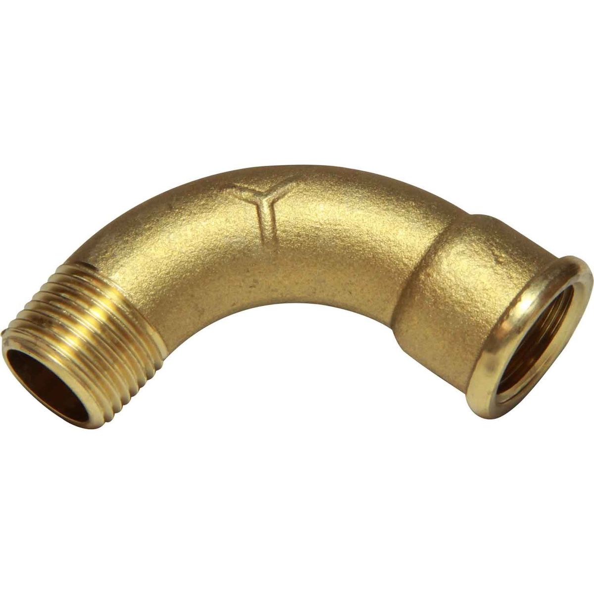Maestrini Brass Swept 90ø Elbow (1/2" BSPT Male/BSP Female)