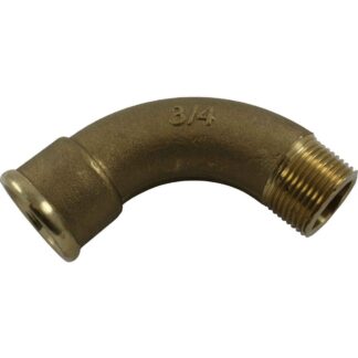 Maestrini Brass Swept 90ø Elbow (3/4" BSPT Male/BSP Female)
