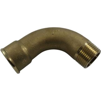 Maestrini Brass Swept 90ø Elbow (1" BSPT Male/BSP Female)