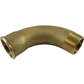 Maestrini Brass Swept 90ø Elbow (1-1/4" BSPT Male/BSP Female)