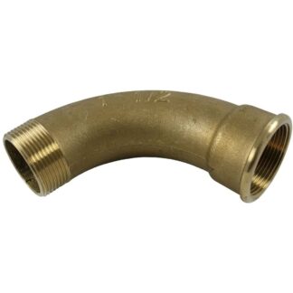 Maestrini Brass Swept 90ø Elbow (1-1/2" BSPT Male/BSP Female)