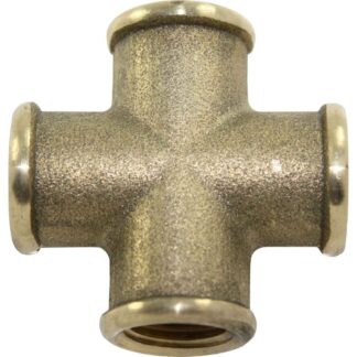 Maestrini Brass Equal Cross Fitting (Female Ports / 1/4" BSP)