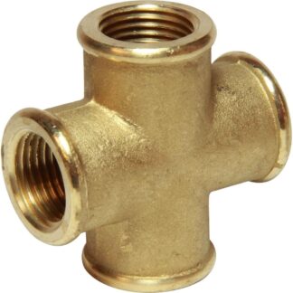 Maestrini Brass Equal Cross Fitting (Female Ports / 1/2" BSP)