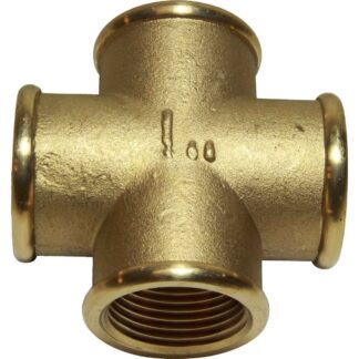 Maestrini Brass Equal Cross Fitting (Female Ports / 1" BSP)