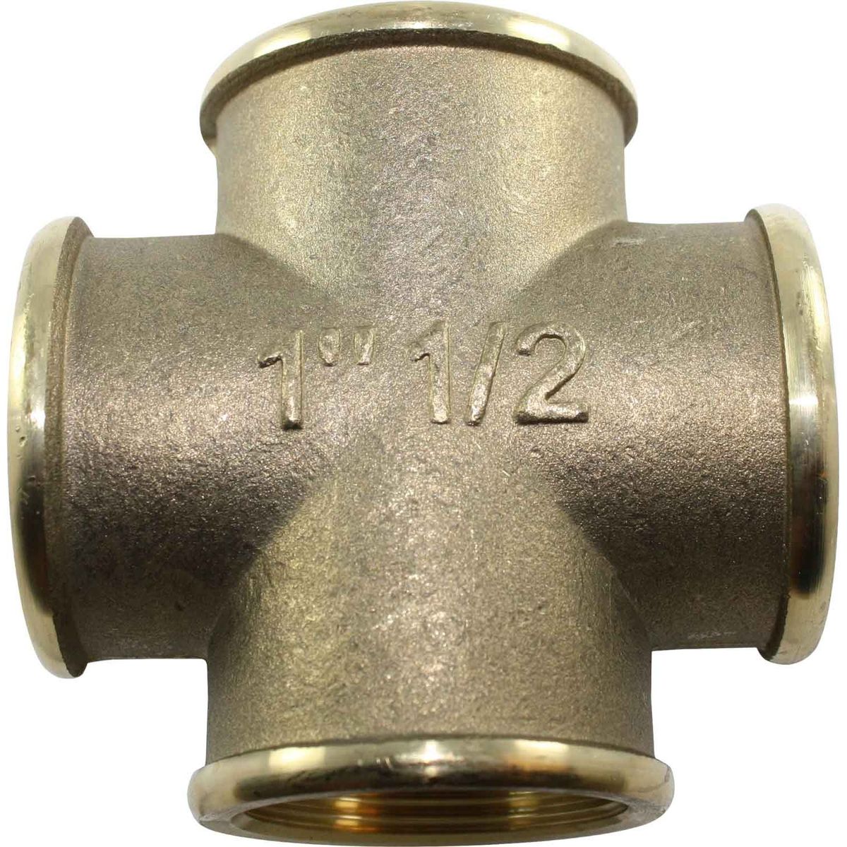 Maestrini Brass Equal Cross Fitting (Female Ports / 1-1/2" BSP)