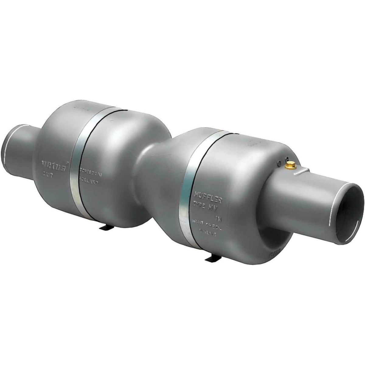 Vetus MV100 Plastic Exhaust Muffler with Check Valve (102mm Diameter)