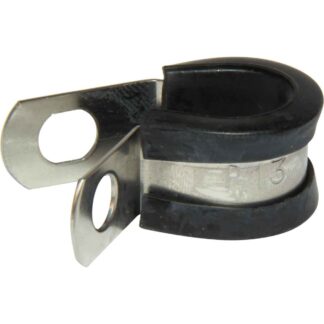 AG Stainless Steel Rubber Lined P Clips (13mm / Pack of 10)