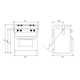Pacific 4500 2 Burner Hob/Oven