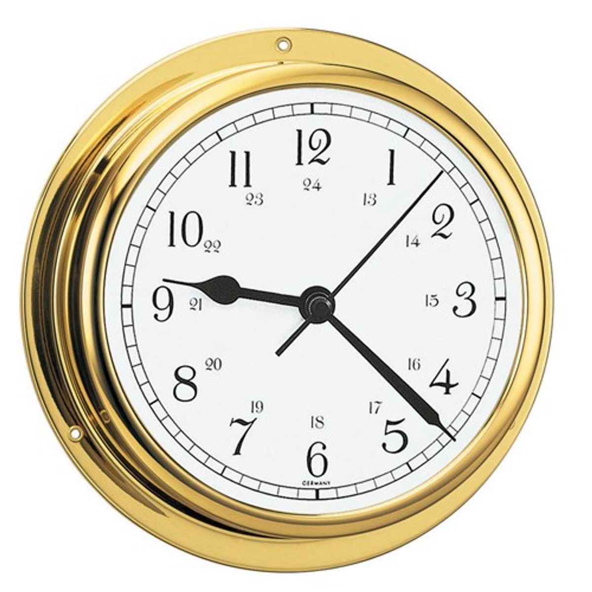 Barigo Clock in Brass 130mm Dial (155mm x 35mm)