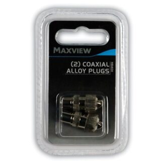 Maxview TV / FM Coaxial Alloy Plugs (Pair)