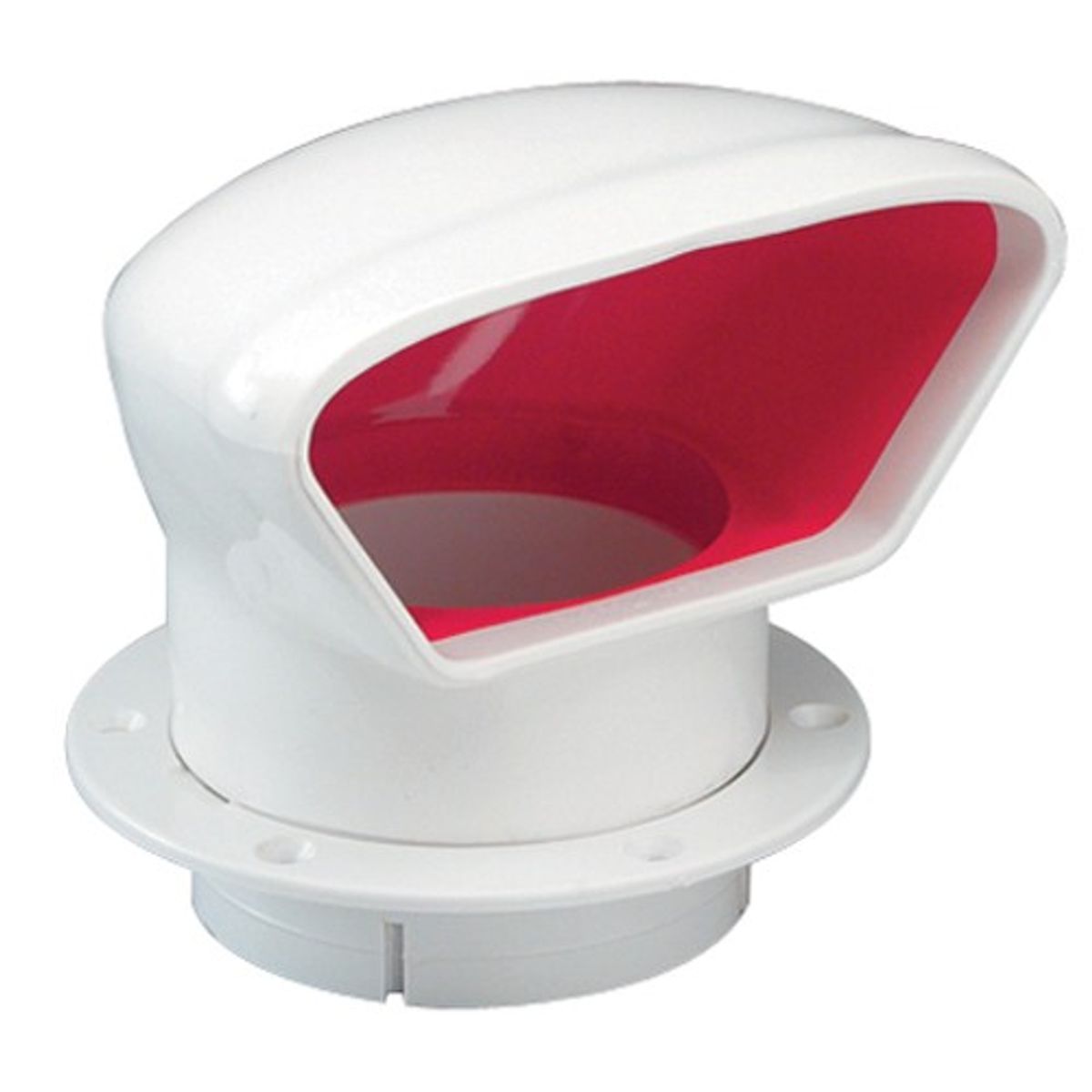 Marinco Nicro Snap-In Low Profile PVC Cowl Vent (4" / White & Red)