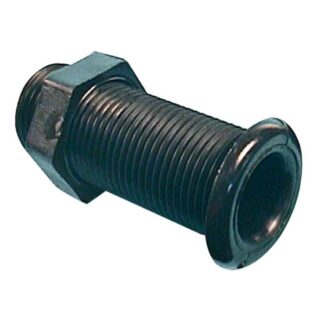 Trem Through Hull Drain 23mm Diameter x 80mm Large Black Plastic