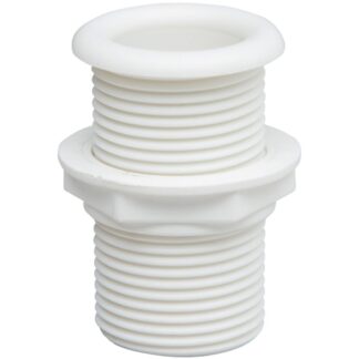 Can White Plastic Drain Socket (1-1/4" BSP Thread)