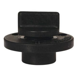 Forespar Black Screw In Transom Drain with Plug (50mm Diameter)