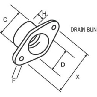 RWO Push Drain Bung & Socket 19mm (x2)