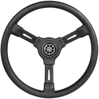 Osculati 3-Spoke Steering Wheel (Black Rim / 355mm)
