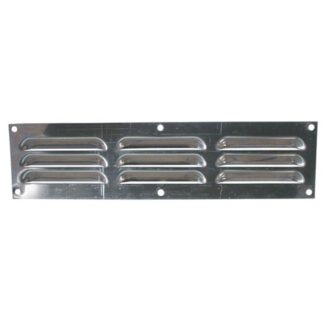 AG Hooded Louvre Vent Polished 430 Stainless Steel (12" x 3")